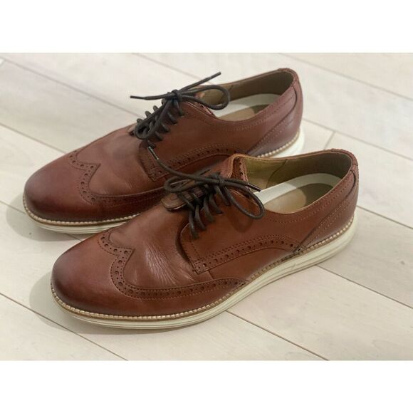 Cole Haan Men’s 9 Brown Leather Pinch Campus Penny Loafer Shoes Preppy Casual - Picture 1 of 6